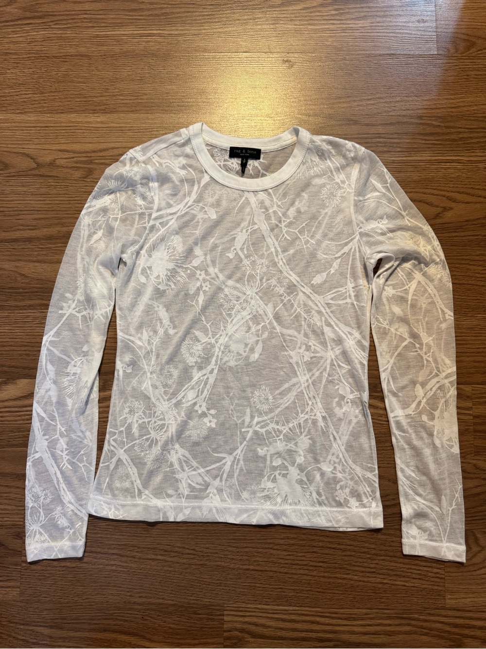 Rag and Bone White Sheer Top